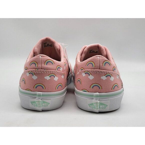 Vans Doheny Girls Size 3 Powder Pink Rainbows Canvas Sneakers Shoes Size 5 - Picture 4 of 8